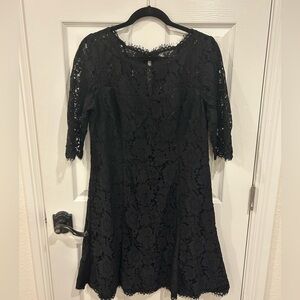 Eliza J Black Lace Long Sleeve Dress
